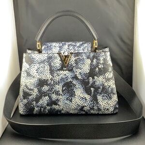 2023 Louis Vuitton Yayoi Kusama Taurillon Infinity Net Capucines MM